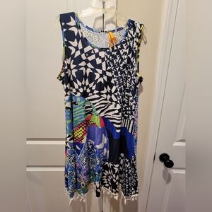 Magic Multicolor Geometric Coverup Dress